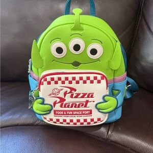 Loungefly Green and Blue Alien Backpack